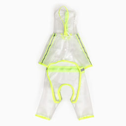 Дождевик-комбинезон для собак, р-р M (ДС 30, ОГ 42 см, вес 5-8 кг), прозрачный-жёлтый - Simaland фото 21