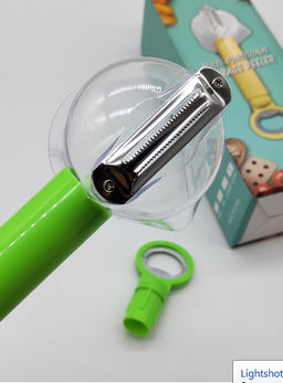 Овощечистка для чистки овощей и фруктов нержавеющая сталь, с контейнером - Buro фото 2