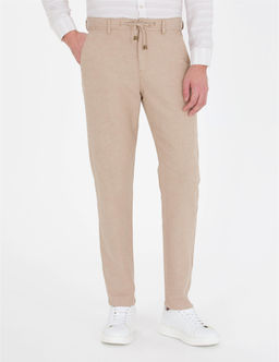 A__k Kahverengi Carrot Fit Beli Lastikli Kanvas Pantolon - Pierre cardin фото 4