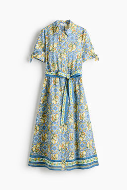 Vestido camisero de manga corta