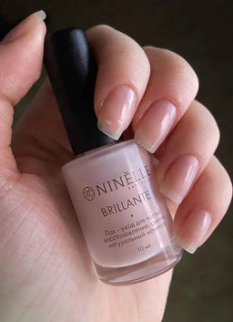 Лак-уход для ногтей: восстановление, сияние, естественный маникюр Brillante, 209 нюдовый - Ninelle фото 7