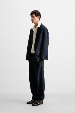 CROPPED WIDE-LEG DENIM TROUSERS - Zara фото 5