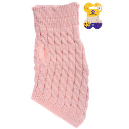 Кофта - свитер для мелких пород собак и кошек "BRO Style ", косички, цвет розовый, р S