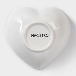 Соусник фарфоровый Magistro Любовь, 80 мл, цвет белый  фото 5