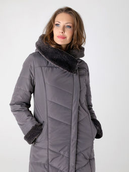 21407 Пальто т.серый