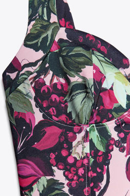FLORAL GODET DRESS - Zara фото 9