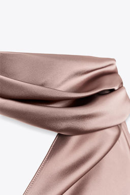 SATIN HALTER SCARF TOP - Zara фото 12