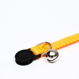 Ошейник кошачий Бантик со стразами, 30 х 1 см, оранжевый - Пижон фото 4