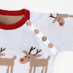 Комбинезон вязаный Крошка Я Оленята, рост 68 см фото 6