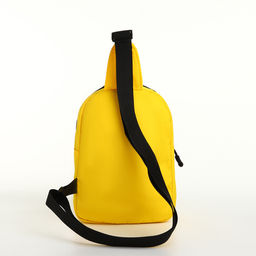 Сумка-слинг на молнии TEXTURA, наружный карман, жёлтая