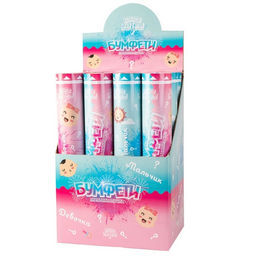 Хлопушка на гендер пати «Мальчик-девочка», с красками холи, 30 см, розовый