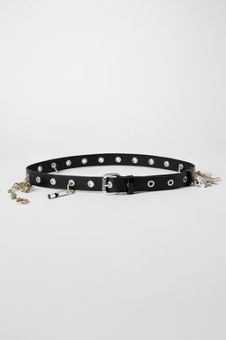 LEATHER STUDDED CHARM BELT KATE MOSS X ZARA  фото 2