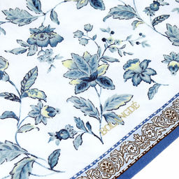 "Япония-2033" Полотенце махровое 34х78см, плотность 300гр/м2, 100% хлопок, "Гжель", синий, Bolangde (Китай)