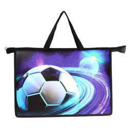 Папка с ручками А4, 335 х 235 х 55 мм, пластиковая, ручки-шнурок, Calligrata Футбол