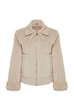 TRENDYOLMILLA Vizon Oversize Kal?p Kase Ince Ceket Mont TWOAW25MO00084  фото 6