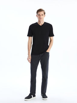 V Yaka K?sa Kollu Penye Erkek Ti??rt