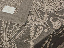 0с23 ЯК Скатерть 178*229 "Огурчик изящный" цв. темно-серый