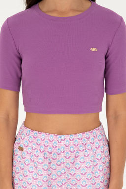 Футболка U.S. Polo Assn хлопок с эластаном фиолетовая  фото 6