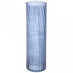 Ваза для цветов стеклянная "Иберетта" 3,81л, д12см, h40см, средняя, форма "цилиндр", "Черничный Прованс" (Россия)
