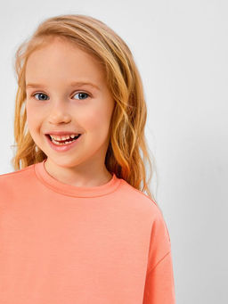 ACOOLA / Джемпер детский для девочек Claret персиковый  фото 3