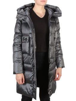 6809 DARK GREY Пальто зимнее женское KARERSITER (200 гр. холлофайбер) - Fashion фото 6