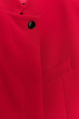BLAZER CROPPED MANGA CORTA ZW COLLECTION / Rojo - Zara фото 14