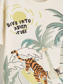 Erkek ?ocuk Bask?l? Penye Ti??rt