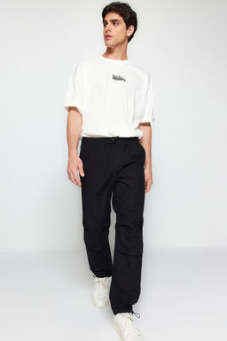 Siyah Jogger Fit Baggy Parasut Pantolon TMNSS23PL00045