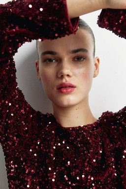 MAMA Vestido de lentejuelas con espalda escotada - H&m фото 3