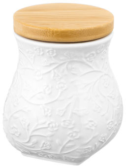Банка д/хранения 700 мл 10,5*10,5*13 см Веточки - цветочки+ дерев. крышка с силик. упл. - Elan gallery фото 24