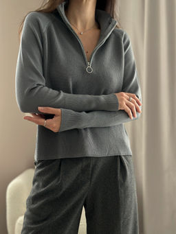 Свитер Саймон (графитовый) One Size - Nadi bordo фото 7