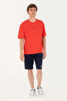 Erkek Comfort Fit Bisiklet Yaka K_rm_z_ Ti__rt