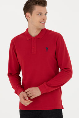 U. S. Polo Assn / Мужской красный базовый свитшот - U.s. polo assn фото 10