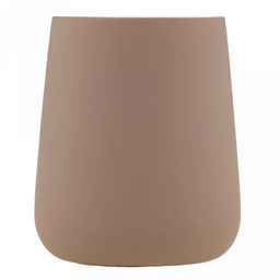 Набор для ванной "Эстетик" 3 предмета: дозатор для мыла 410мл; мыльница 11х8,6х2,2см; стакан для зубных щеток 410мл; фурнитура пластик, керамика, матовая глазурь, мокко, в коробке (Китай)