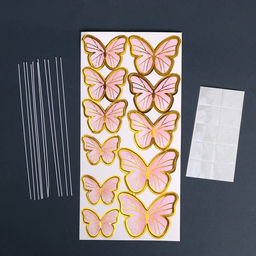 Набор для украшения торта Бабочки 10 шт., цвет розовый - Страна карнавалия фото 8