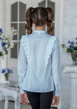 Голда, блузка голубой/152-80-63 - Alolika фото 3