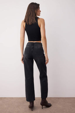 Siyah More Sustainable Normal Bel Yeni Straight Jeans TWOAW26JE00204
