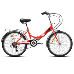 Велосипед 24" Rocket City Fold S 24, цвет красный, размер 16"