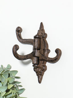 Крючки декоративные чугун развижные "Вензель" 14х14,5х2 см