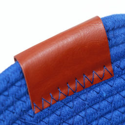 Экологичный лежак для животных (хлобчатобумажный), 35 х 35 х 12 см, вес до 5 кг, синий - Пижон фото 4