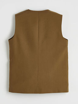 Kruvaze Yaka Kad?n Klasik Yelek