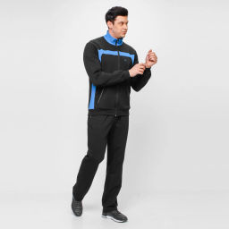 RODOS Спортивный костюм М-187 Чёрный/Голубой