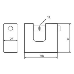 Замок навесной 65мм НВХ970 "Чибис"
