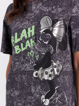 Сорочка ночная женская серая с принтом в виде потертостей - Mark formelle фото 5