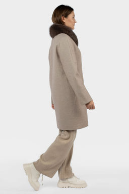 Мех натуральный (песец) Пальто утепленное Термофинн 100 г - El podio фото 4