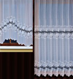 Арт. 311260/250, класс ЛЮКС, цвет белоснежный, рисунок выткан фактурно, ГОТОВЫЕ ШТОРЫ, ширина 500 см x высота 250 см (на шторной ленте)