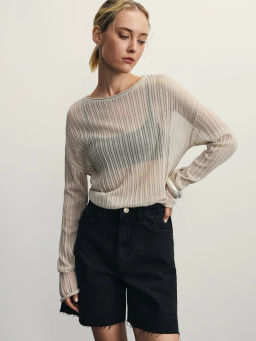 Джинсовые шорты А-силуэта / Zarina