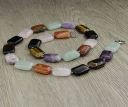 Самоцветы, плоские прямоугольник 13х18мм, бусы длиной 50см