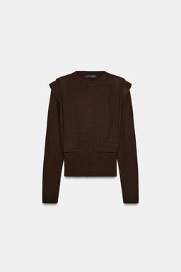 KNIT JUMPER WITH SHOULDER PADS - Zara фото 7