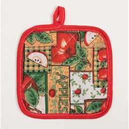 Кухонный набор (2 предмета) Доляна Яблоня, прихватка 16х16 см, рукавица 25*16 см, 100% п/э